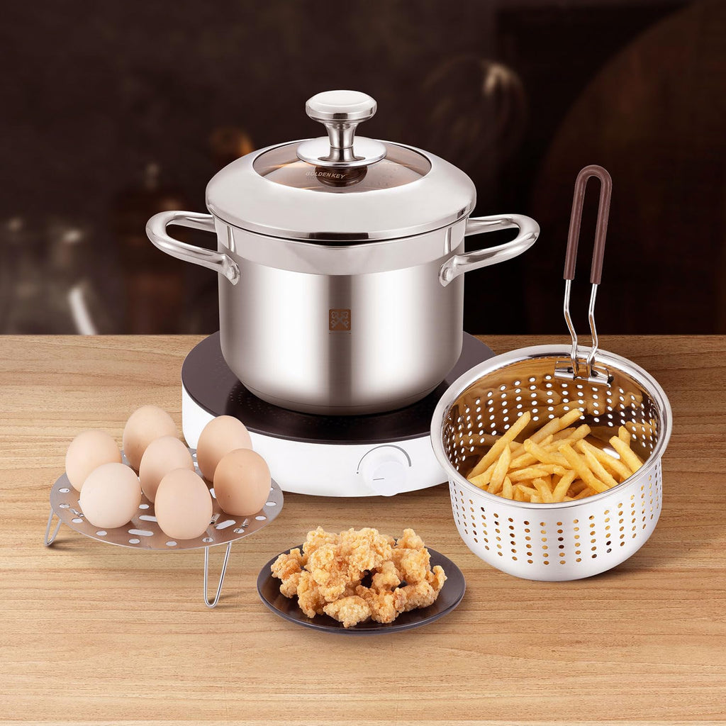 4.0L Deep Fryer Pot with Basket and Lid E330088