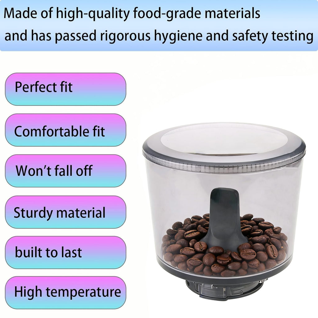 Container Lid for Conical Burr Coffee Grinder, 2 Transparent Gray B228