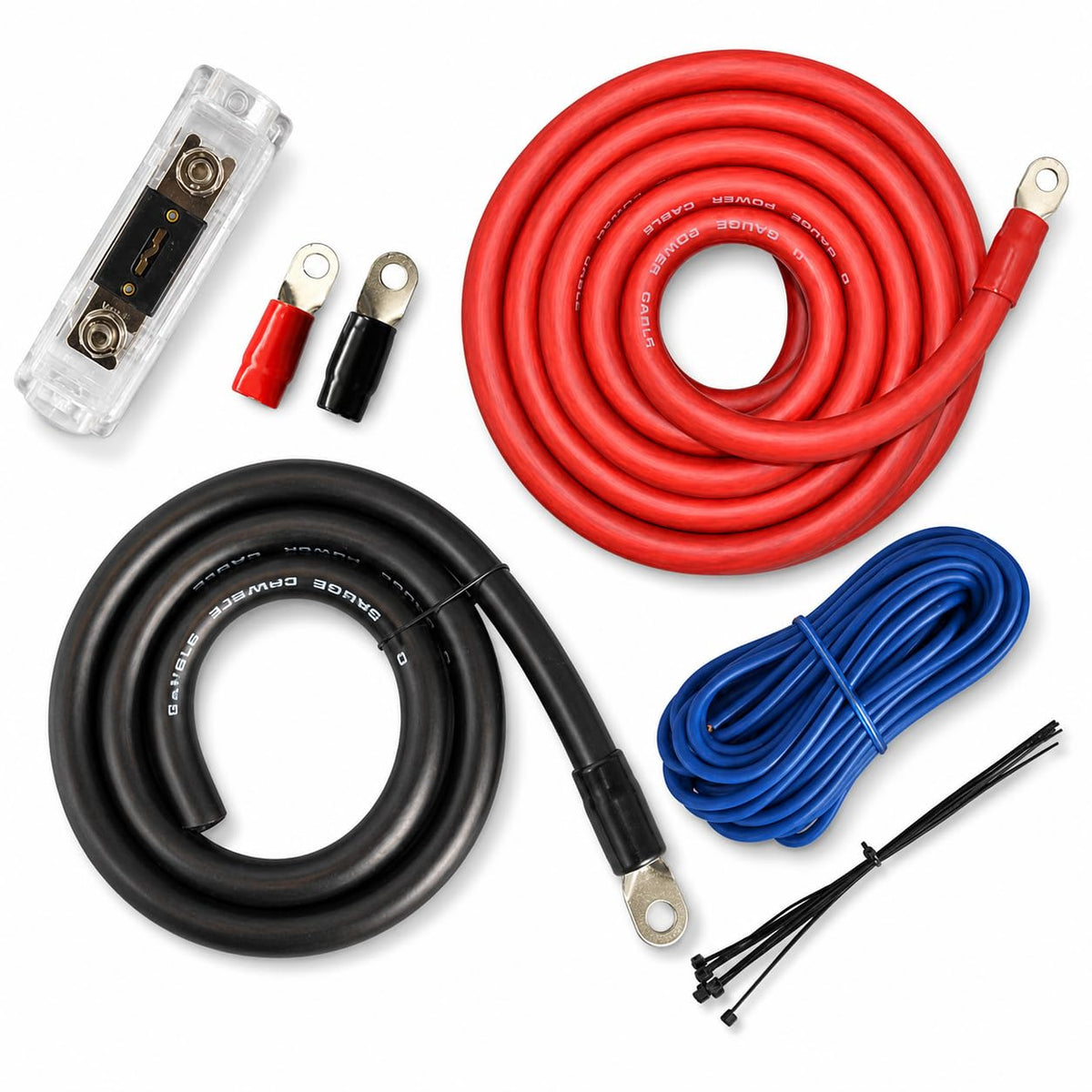 0 Gauge Amp Kit Power Amplifier Install Wiring Cables V539