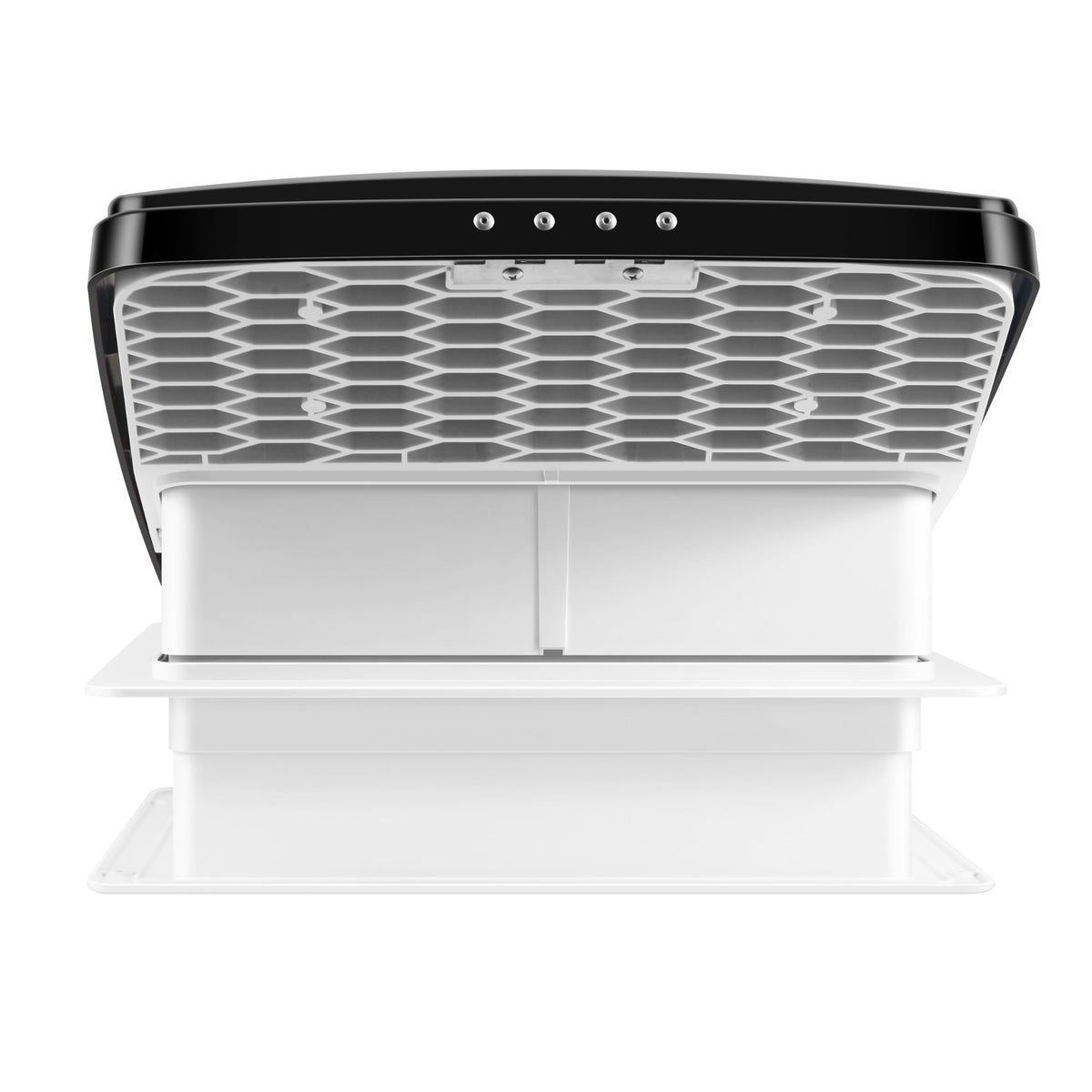 RV Roof Vent Fan 6-Speed Reversible 12V Smoked 14" x 14" Y2555