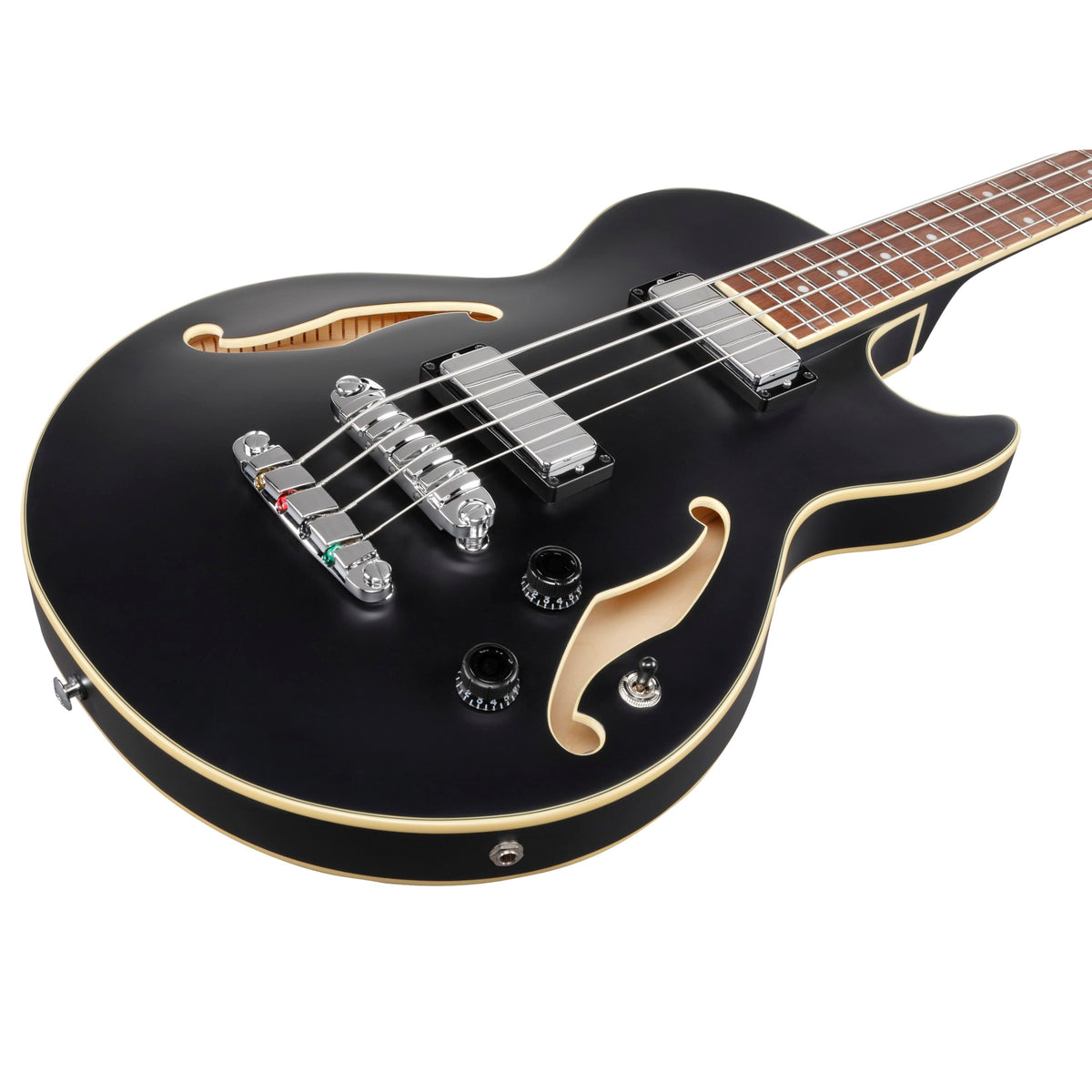 Black Flat Semi-hollow Bass Guitar H280