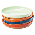 Ceramic Flat Pasta Bowl Plate Set of 4, 35oz Microwave Safe L437702