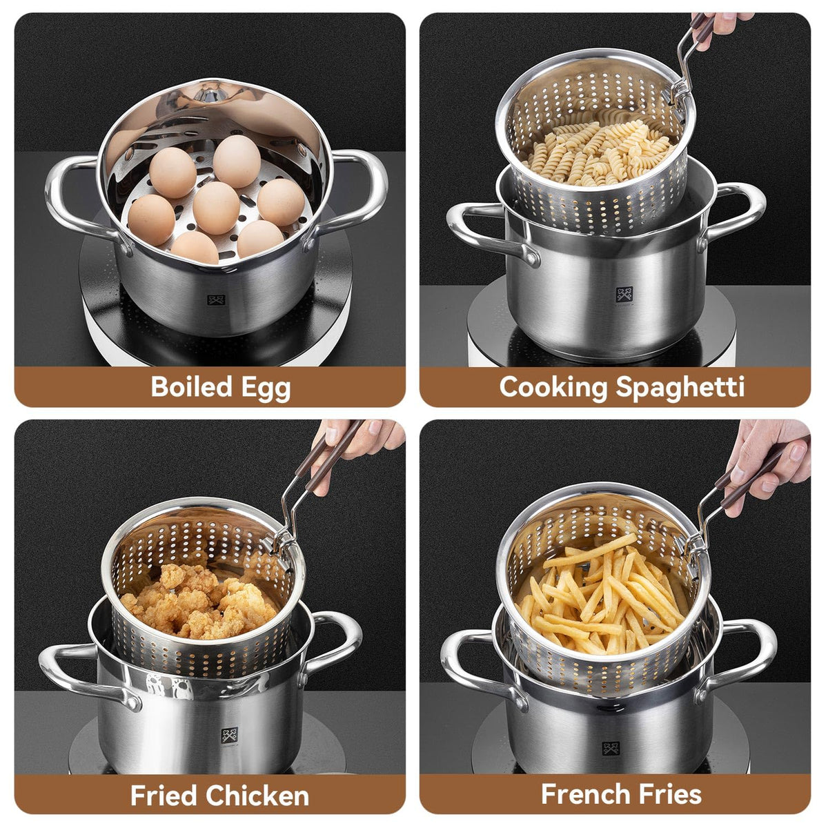 4.0L Deep Fryer Pot with Basket and Lid E330088