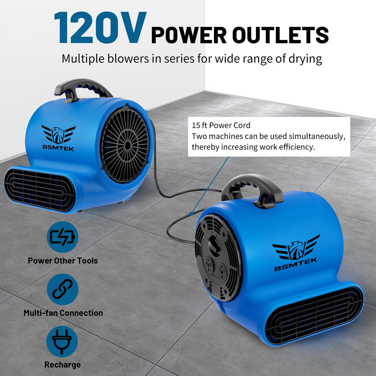Industrial 1/3HP 1200CFM Air Mover Blower Fan M1258