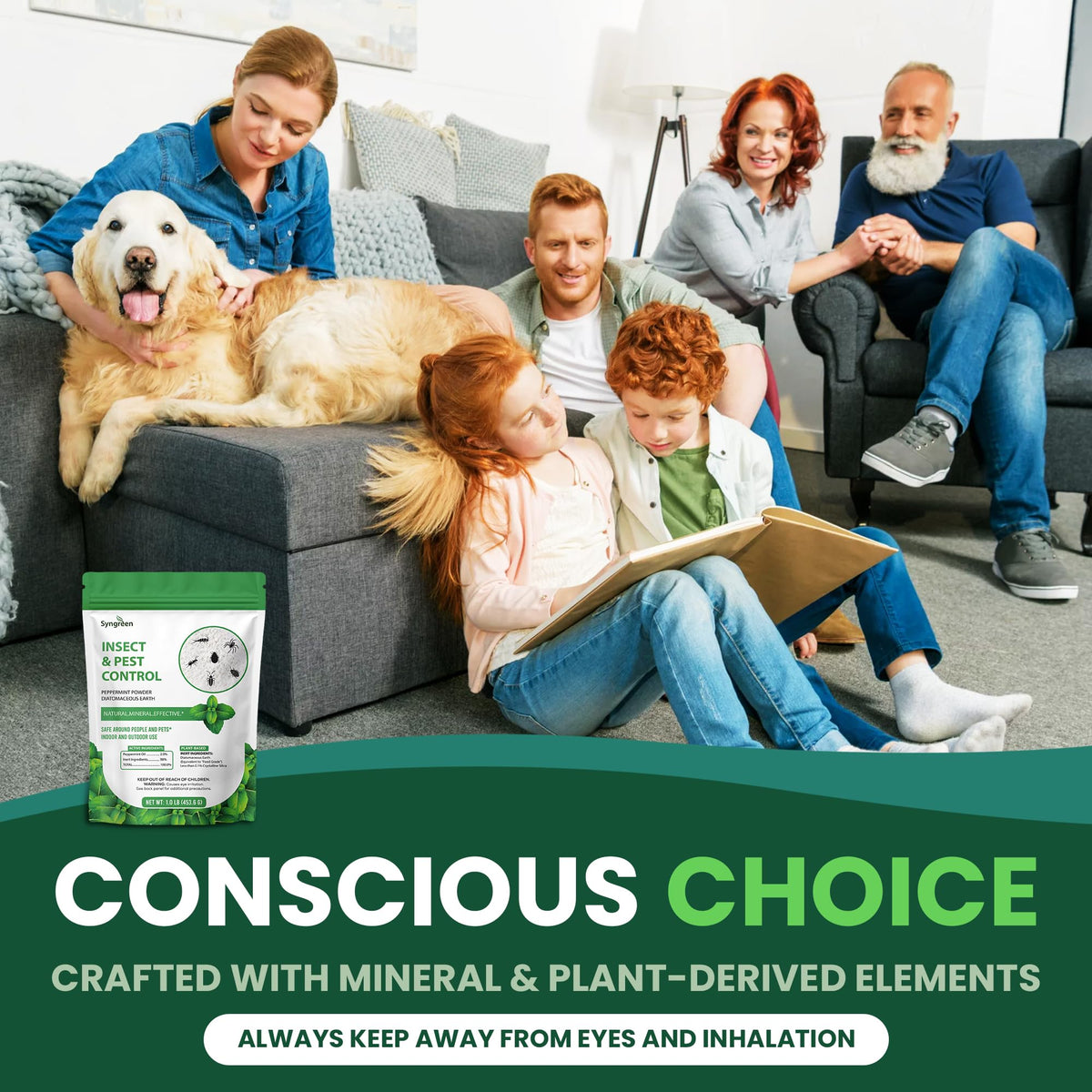Food Grade Diatomaceous Earth Powder with Peppermint 1 lb K544