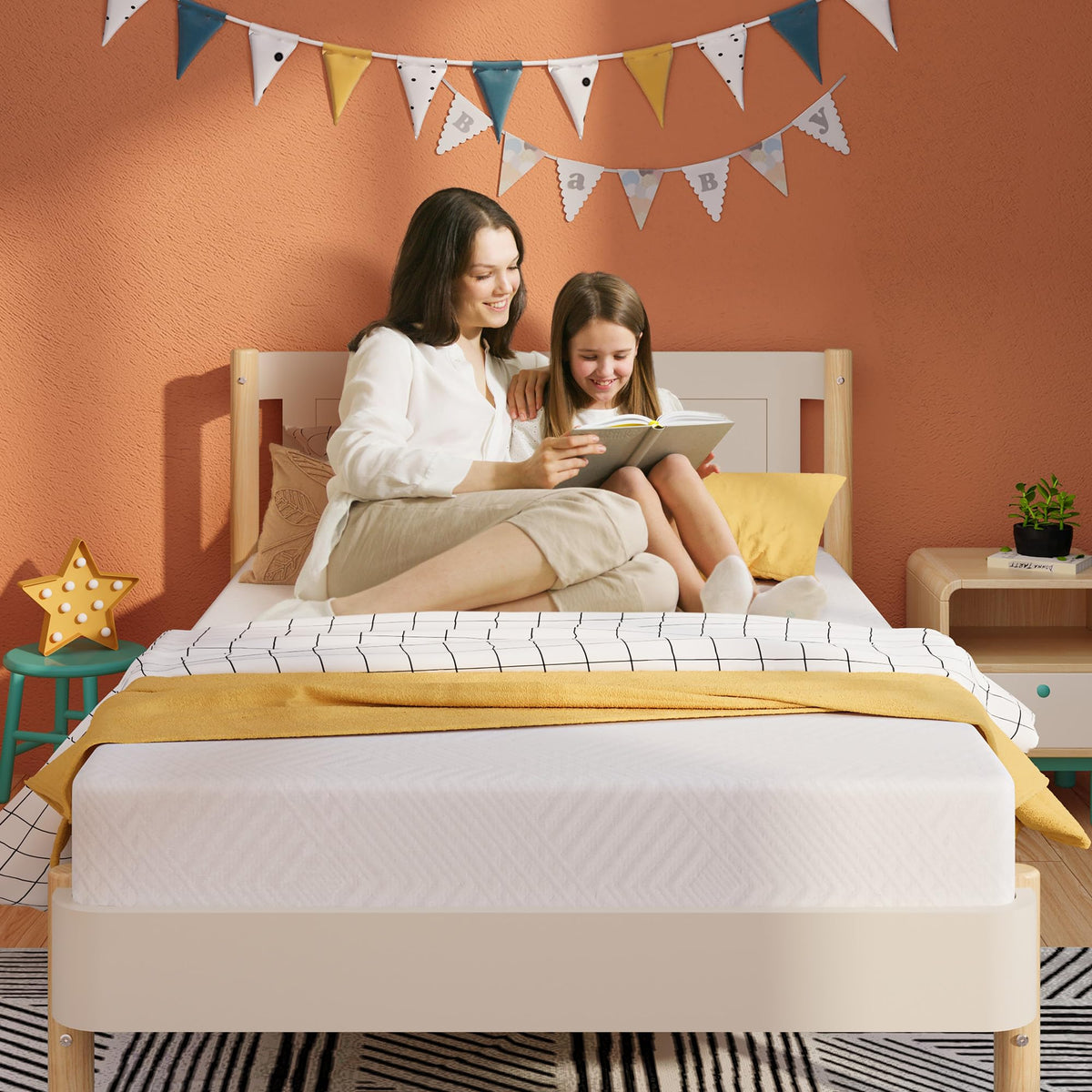 Twin 5 Inch Green Tea Gel Memory Foam Mattress C8023