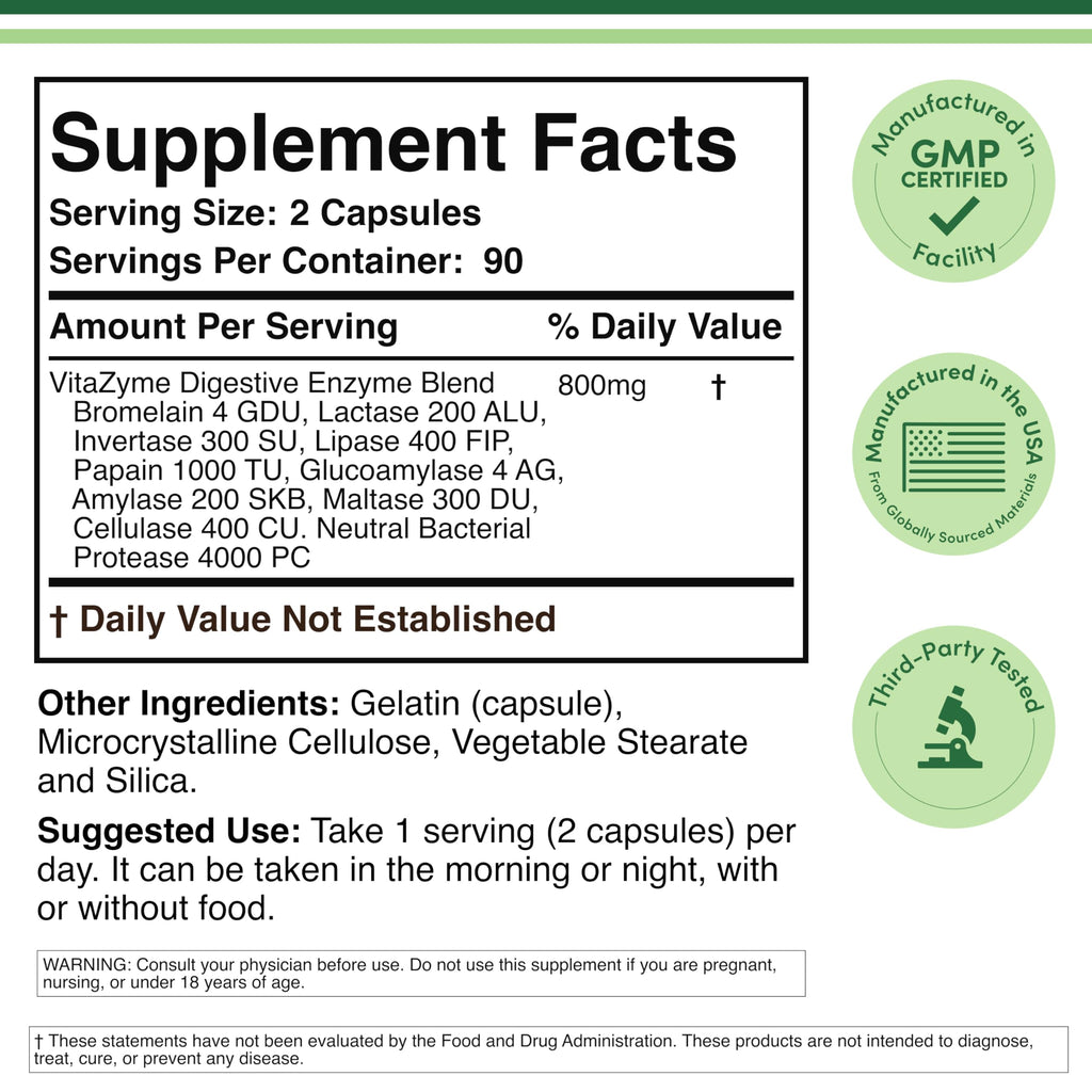 Digestive Enzymes 800mg T2714