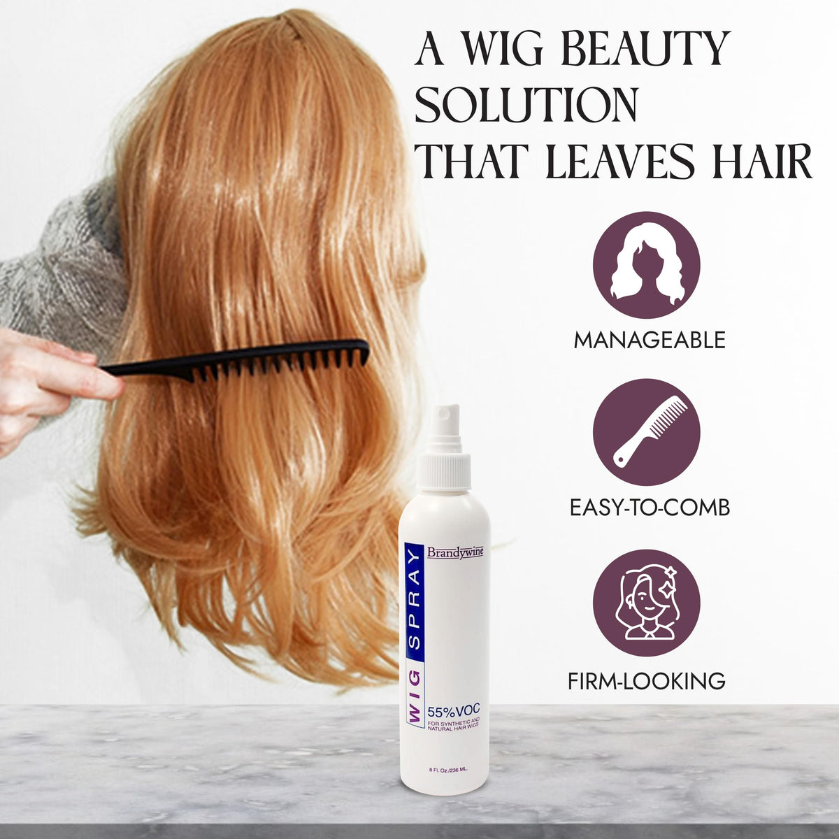 Wig Spray for Synthetic & Natural Hair Wigs H365