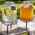 2 Pack 2 Gallon Glass Drink Dispenser with Stand G3846