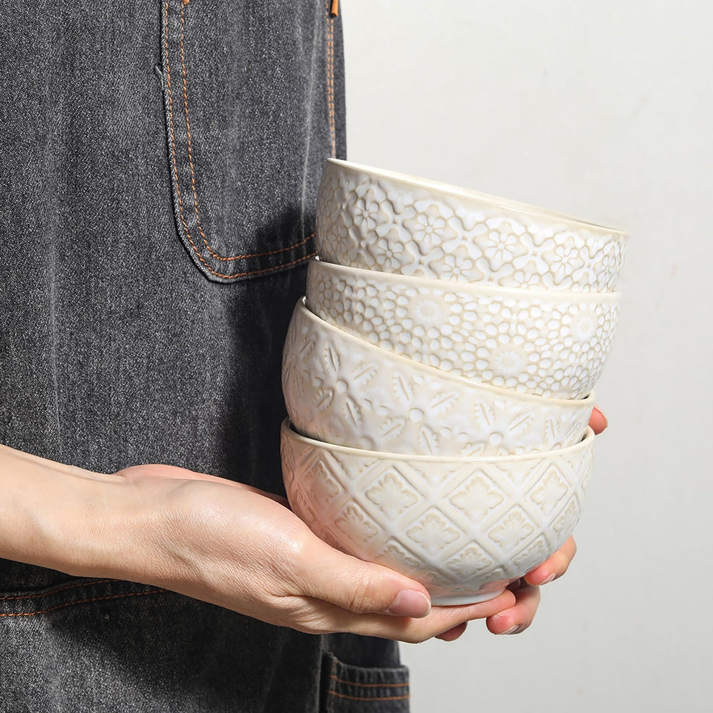26 Oz Ceramic Soup Bowls Set of 4, 6 inch X2676