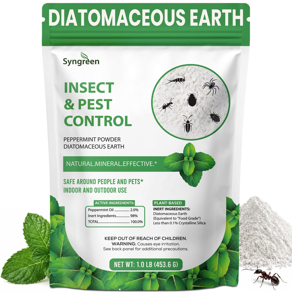 Food Grade Diatomaceous Earth Powder with Peppermint 1 lb K544