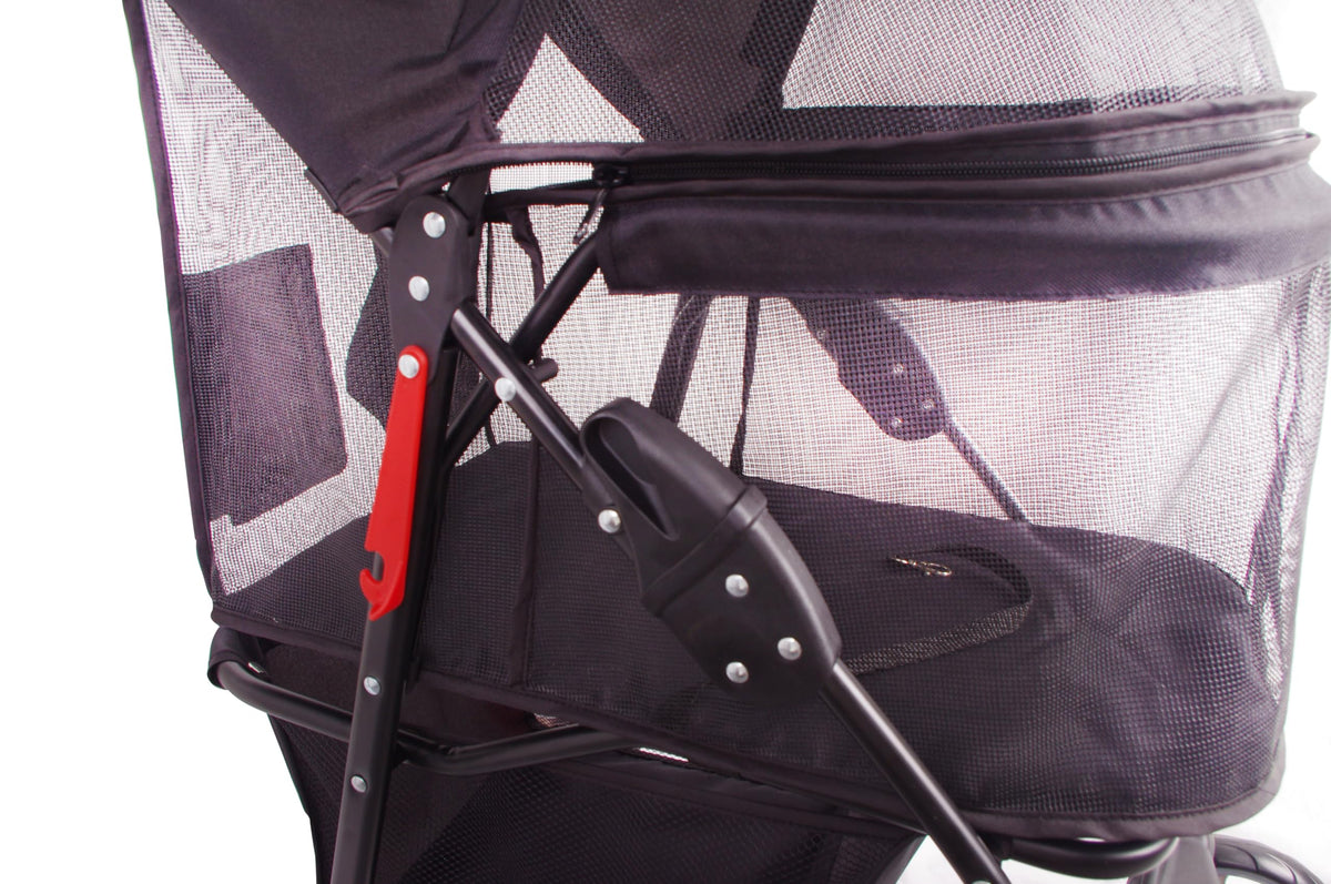 4 Wheels Pet Stroller with Storage Basket U793