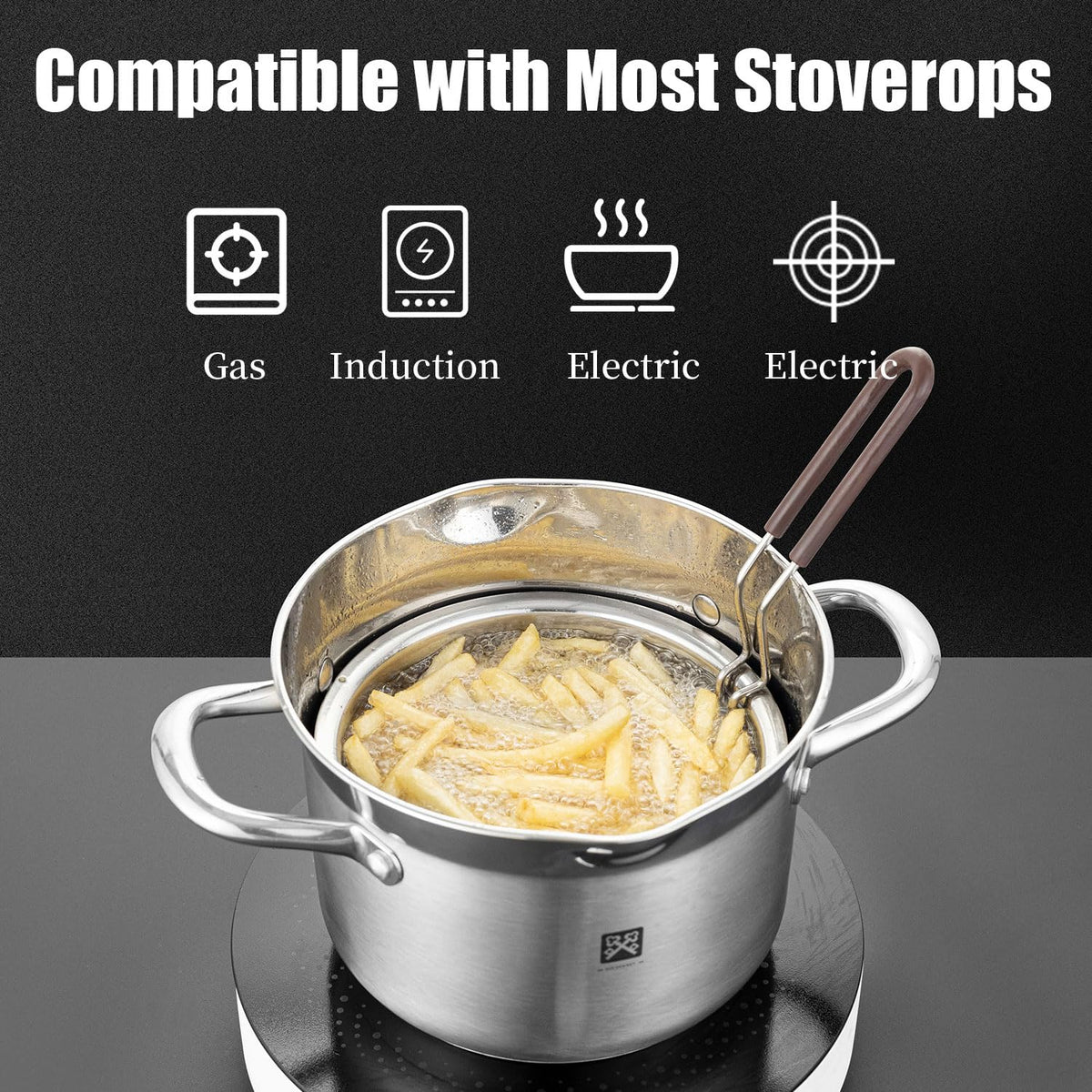 4.0L Deep Fryer Pot with Basket and Lid E330088