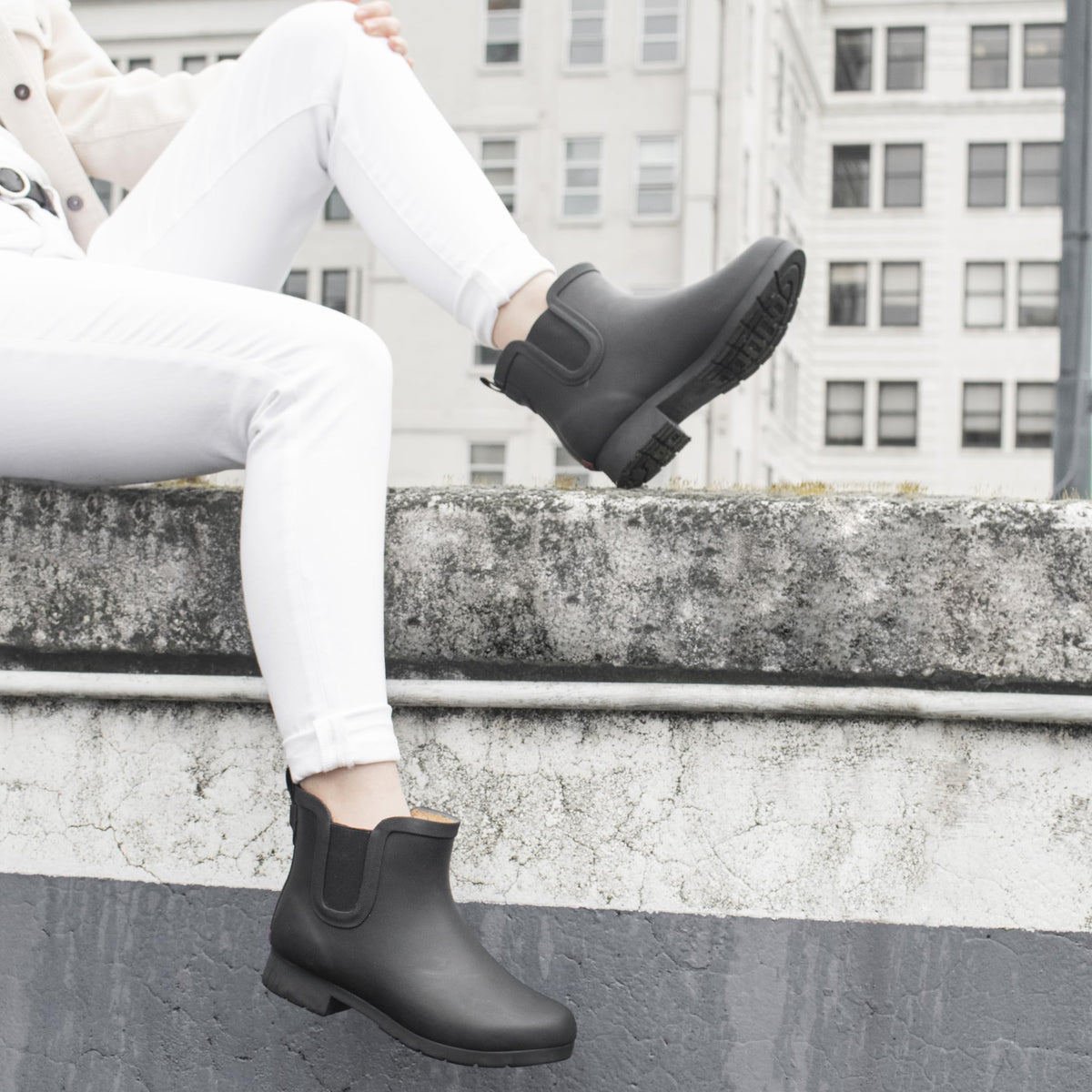 Waterproof Faux Fur Chelsea Rain Boot D18742