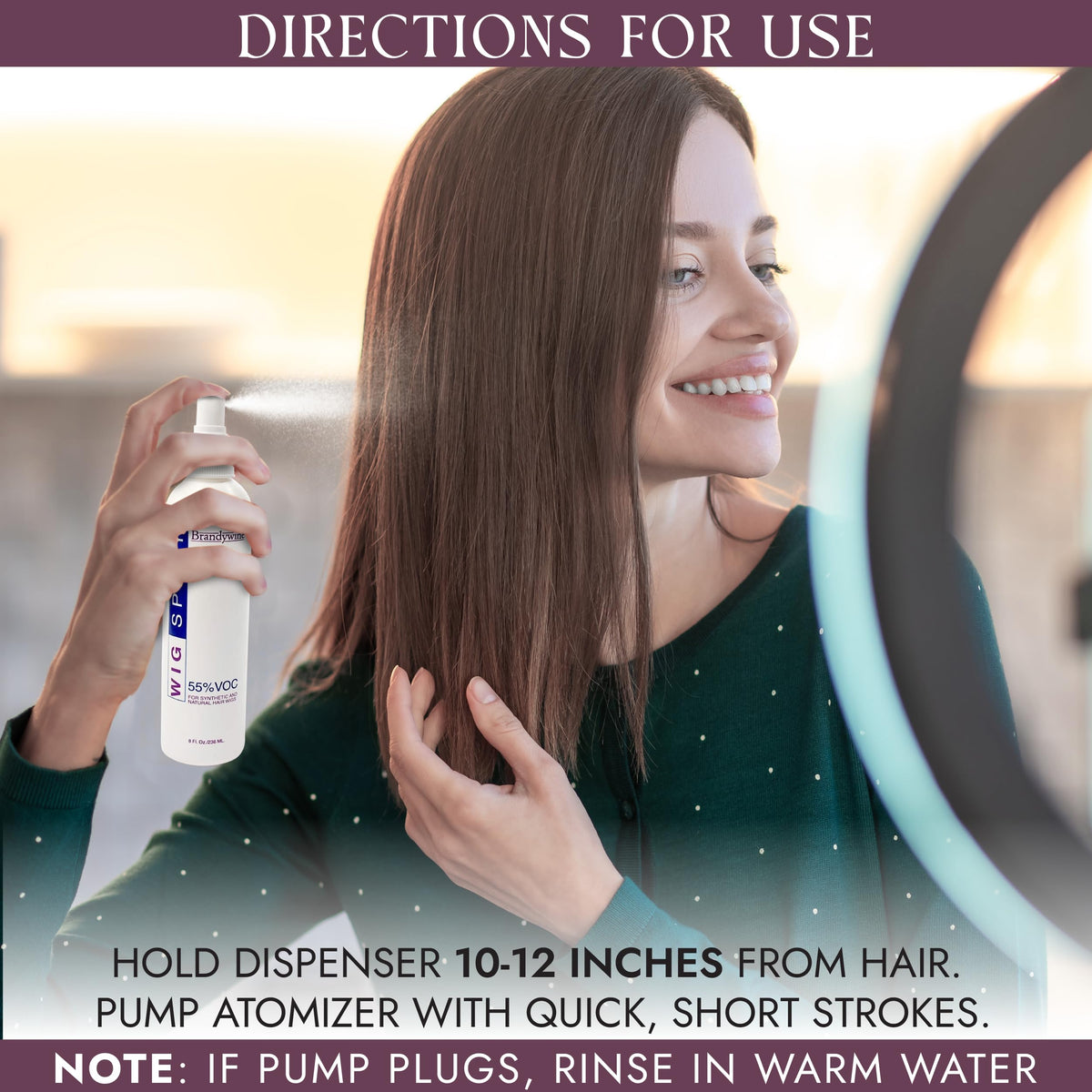 Wig Spray for Synthetic & Natural Hair Wigs H365