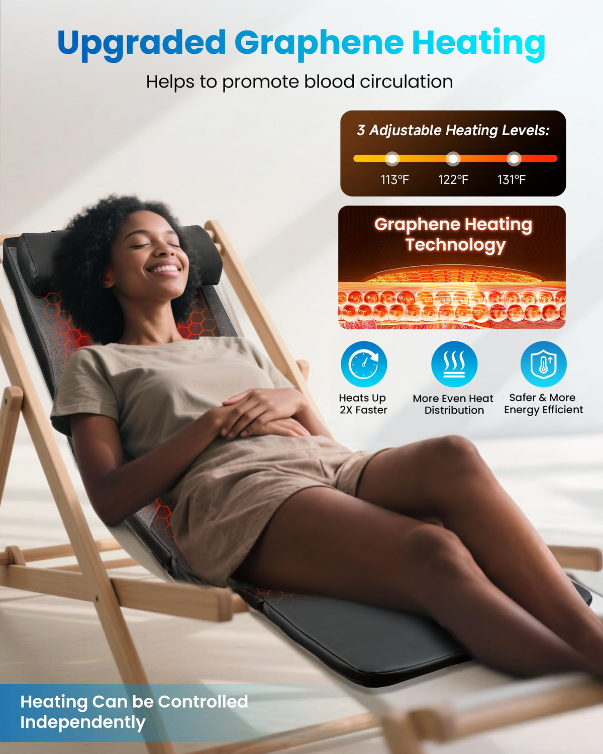 Full Body Massage Mat with Heat T59634