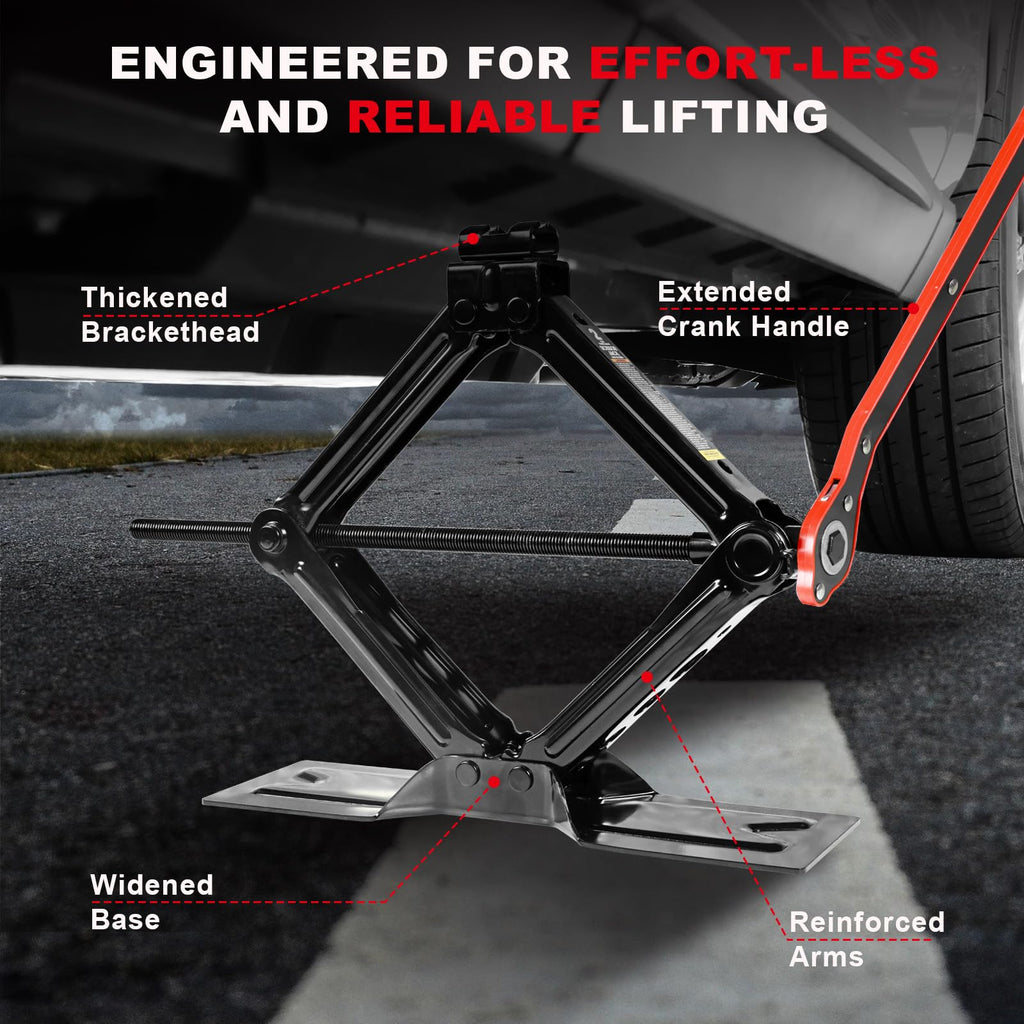 2 Ton Scissor Car Jack with Lug Wrench K18135