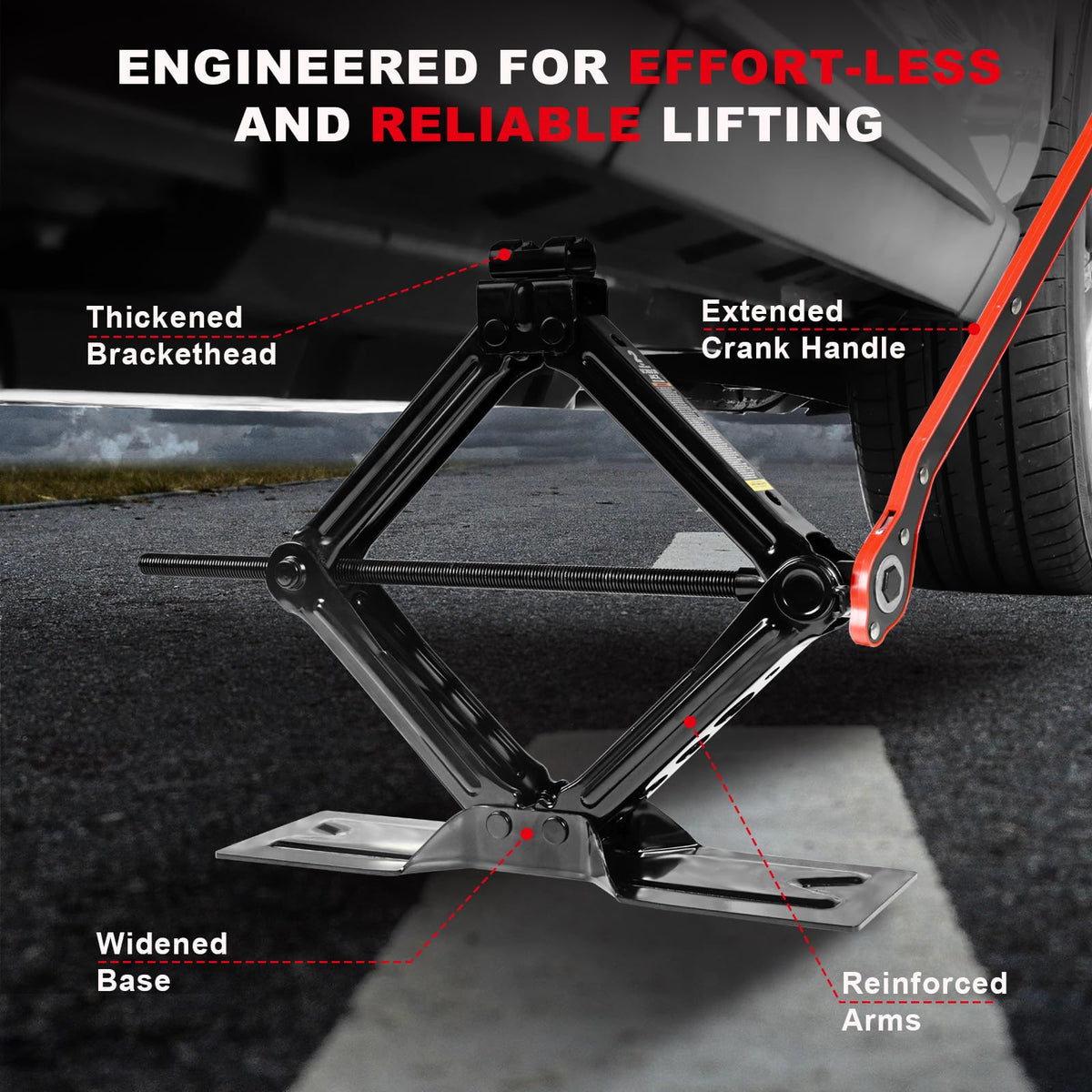 2 Ton Scissor Car Jack with Lug Wrench K18135