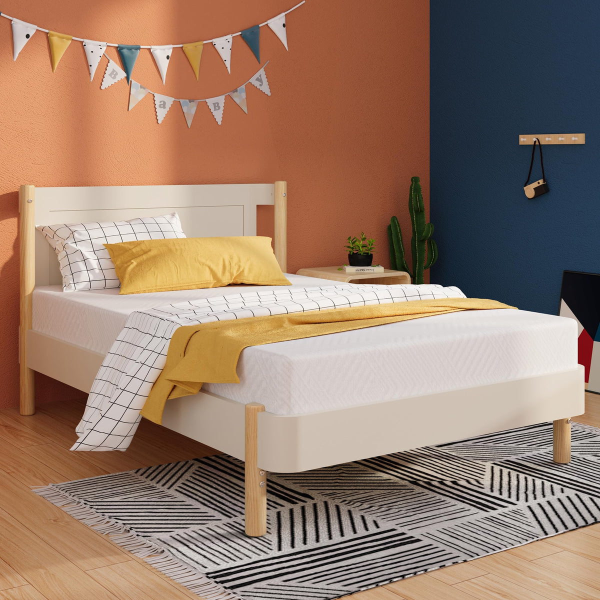 Twin 5 Inch Green Tea Gel Memory Foam Mattress C8023