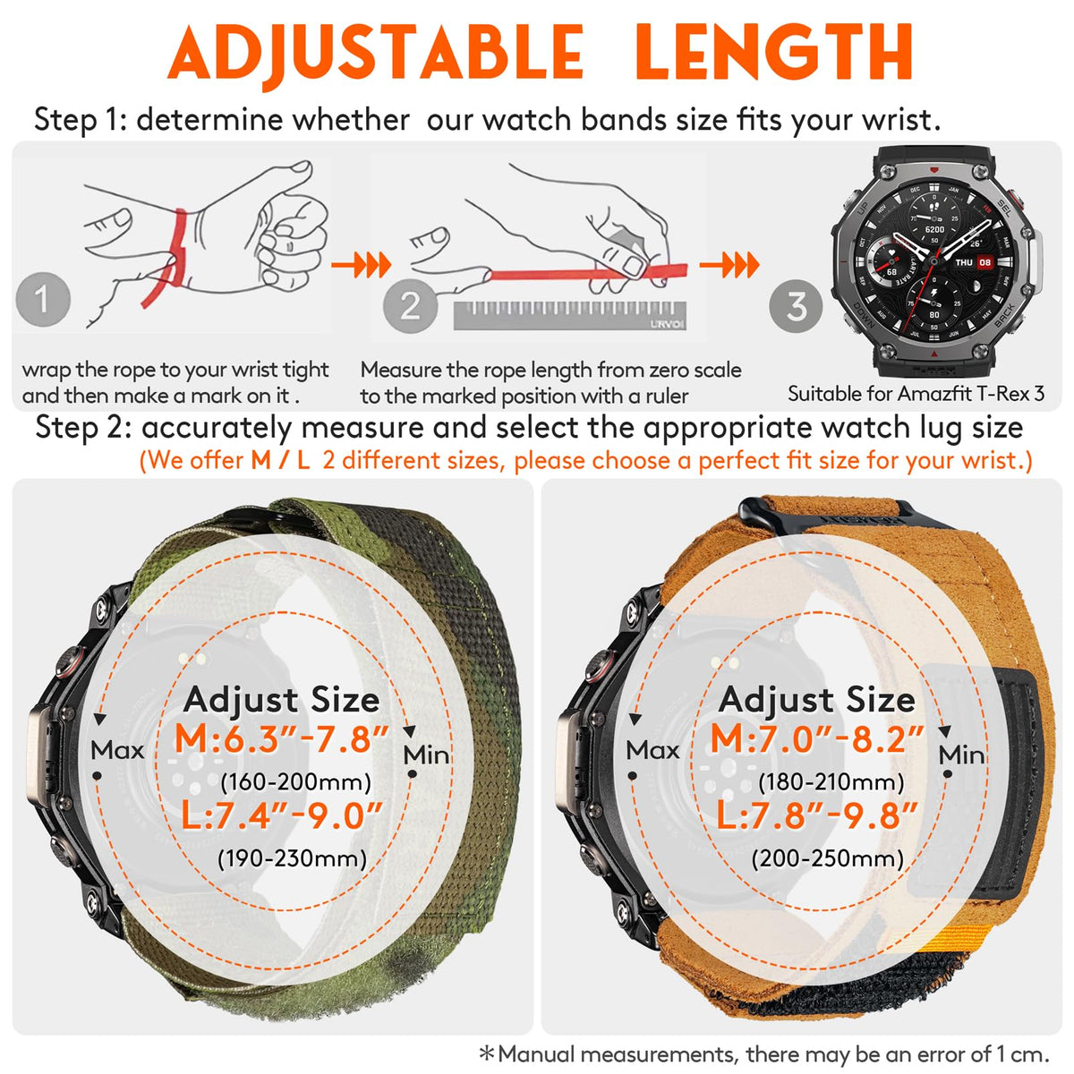 Watch Bands Compatible with Amazfit T-Rex 3 and T-Rex 3 Pro (48mm) C354