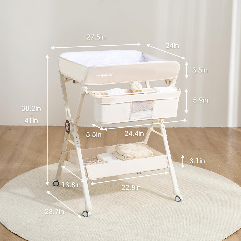 Portable Foldable Baby Changing Table on Wheels I131