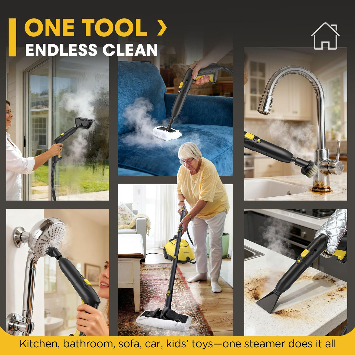 1500W Steam Cleaner with 26 Accessories Y343161