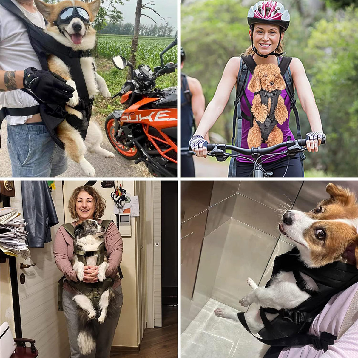 Adjustable Legs Out Dog Carrier Backpack X416183