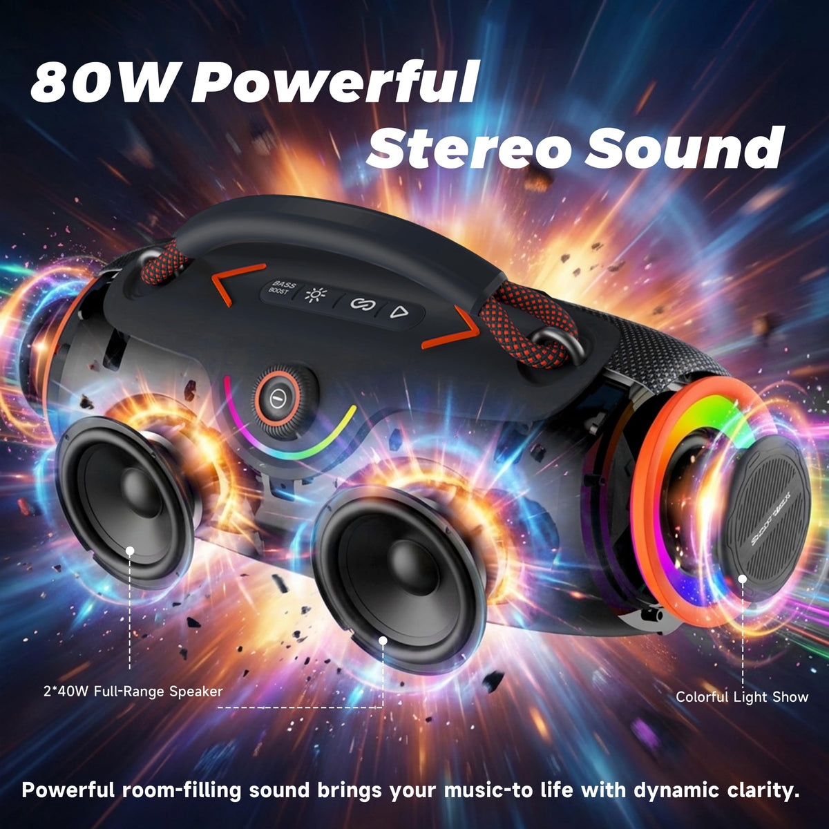 Black Portable Bluetooth Speakers W969000