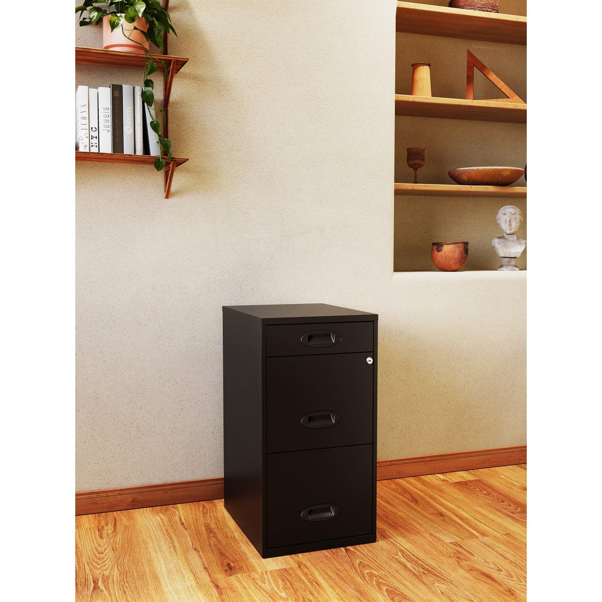 Black 3-Drawer Vertical File Cabinet B2238