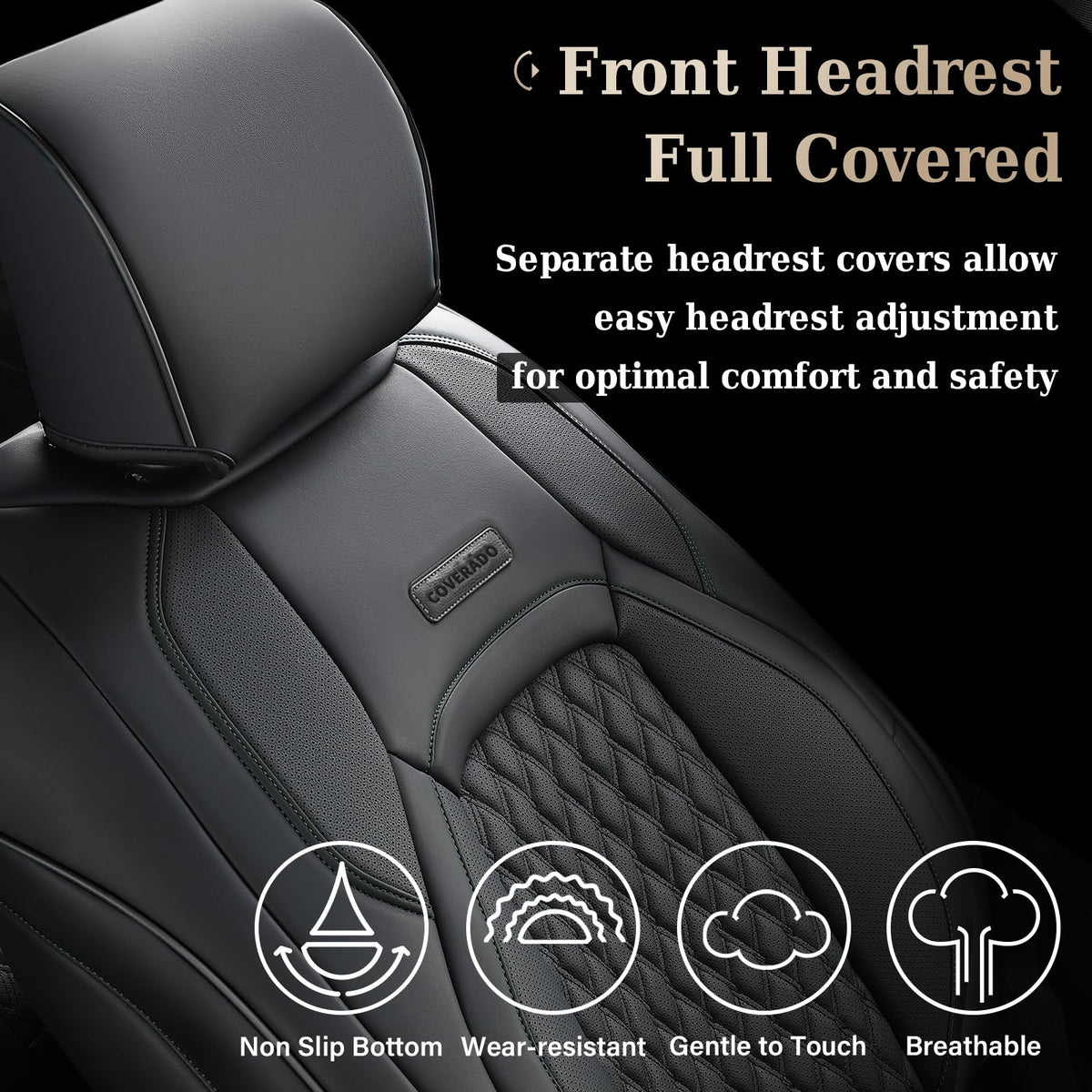 Waterproof Faux Leather Full Coverage Seat Covers P1365