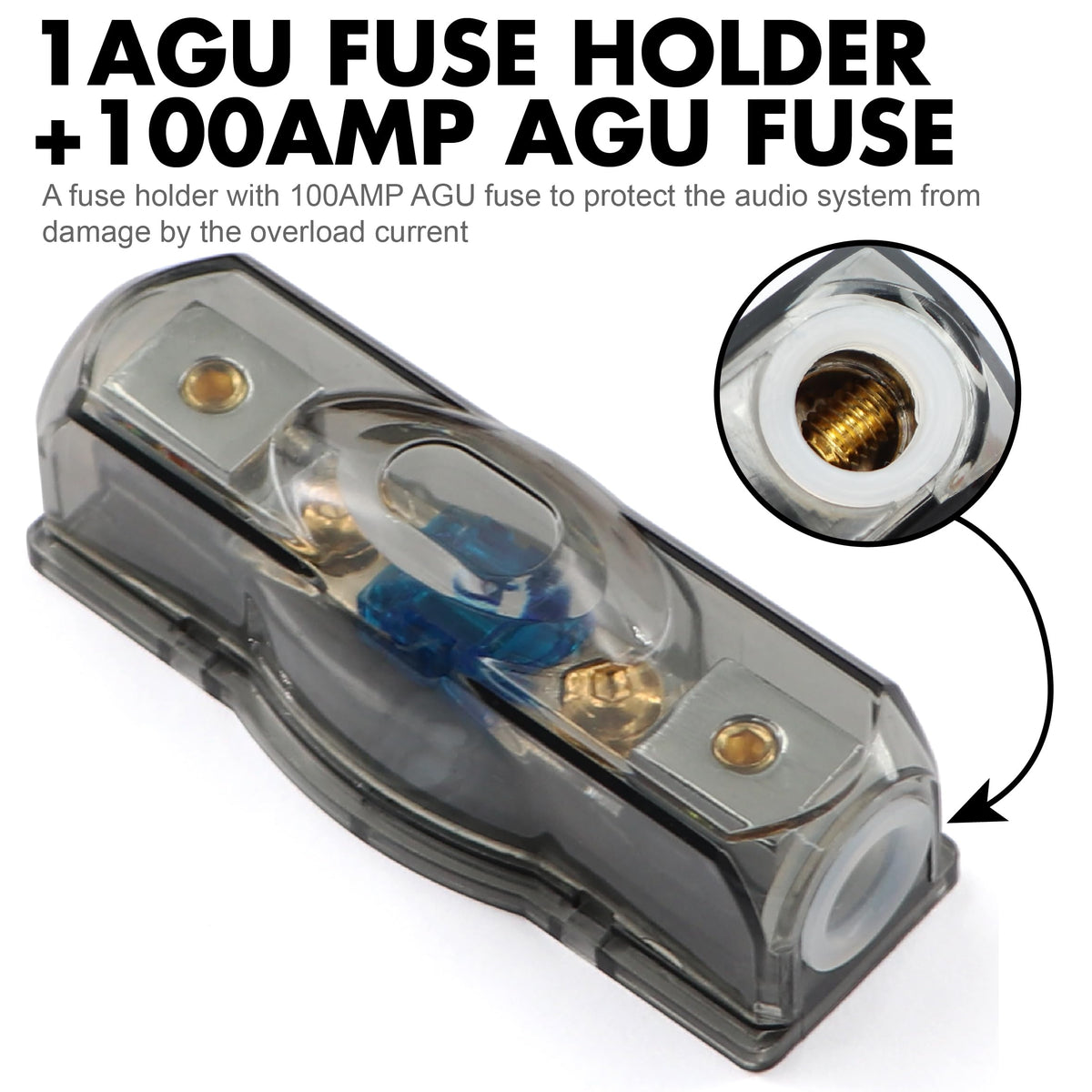 0 Gauge Amp Wiring Kit 3000W with 100A Fuse & RCA Cable F55184