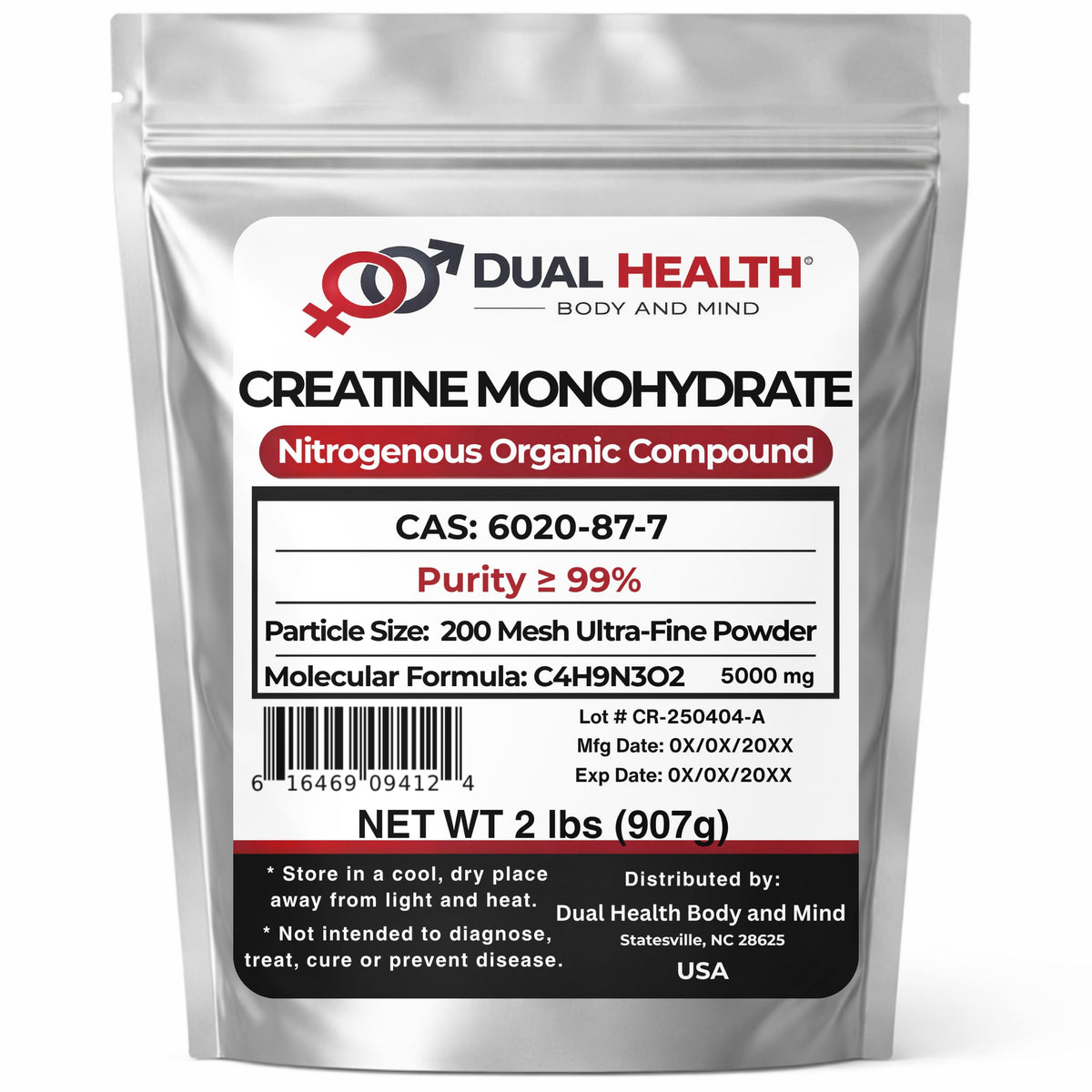 Pure Micronized Creatine Monohydrate Powder 2 lbs O521