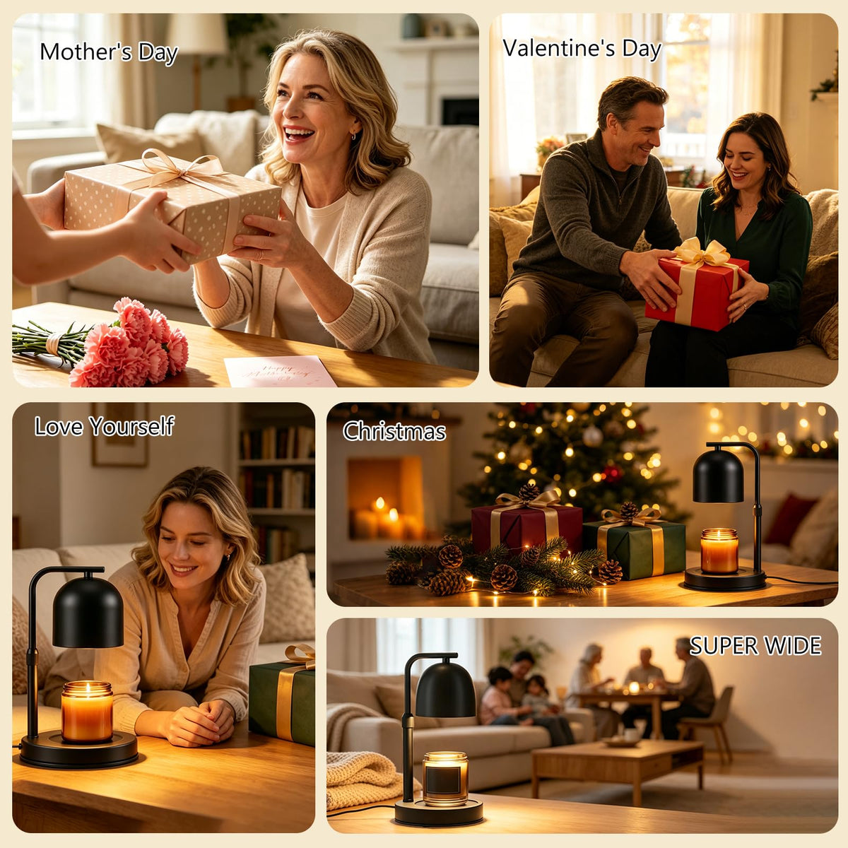 Adjustable Height App Controlled Candle Warmer Lamp with Timer Y42008