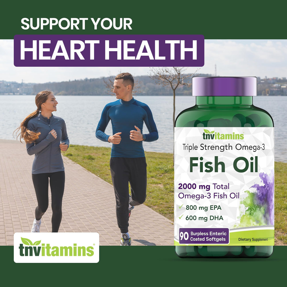 2000mg Omega-3 Fish Oil 90 Softgels B273660