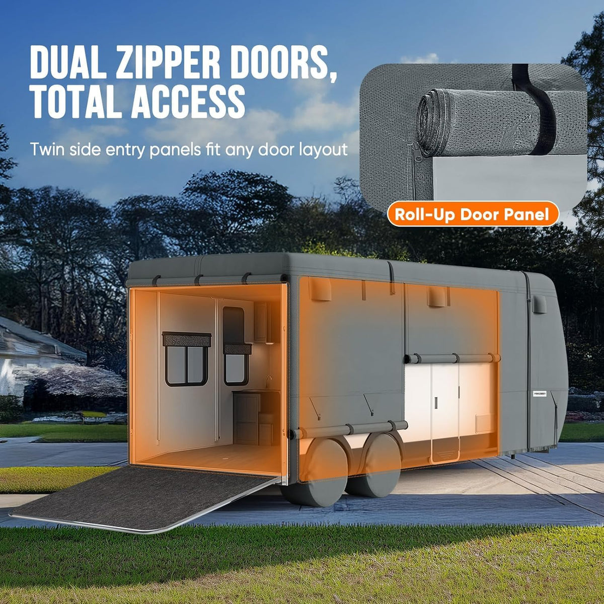 Heavy Duty RV Cover Fits 27-30ft Travel Trailers C22599