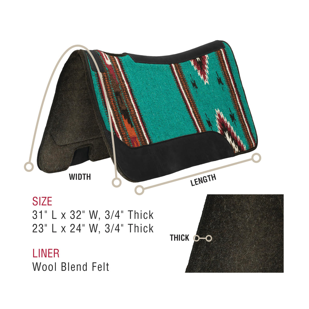 Contoured Single Weave Wool Blend Felt Pony Saddle Pad A108197