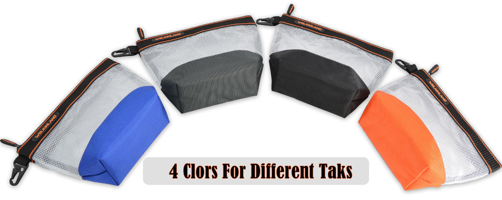 10-Inch Clear 4-Pack Zippered Tool Pouch A65000