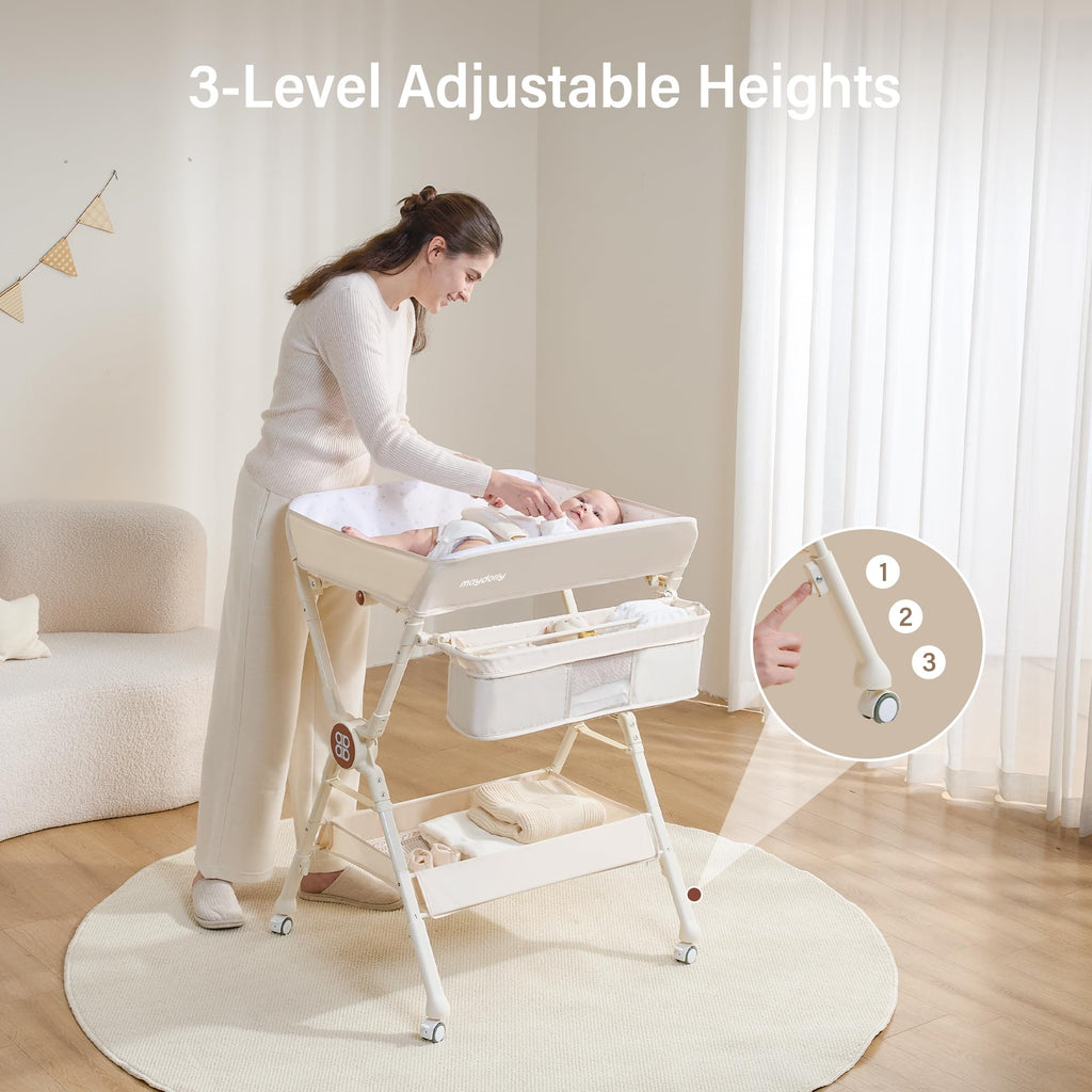 Portable Foldable Baby Changing Table on Wheels I131