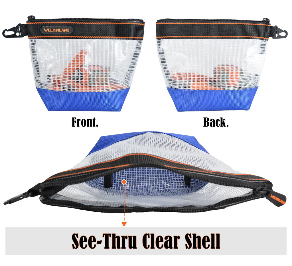 10-Inch Clear 4-Pack Zippered Tool Pouch A65000