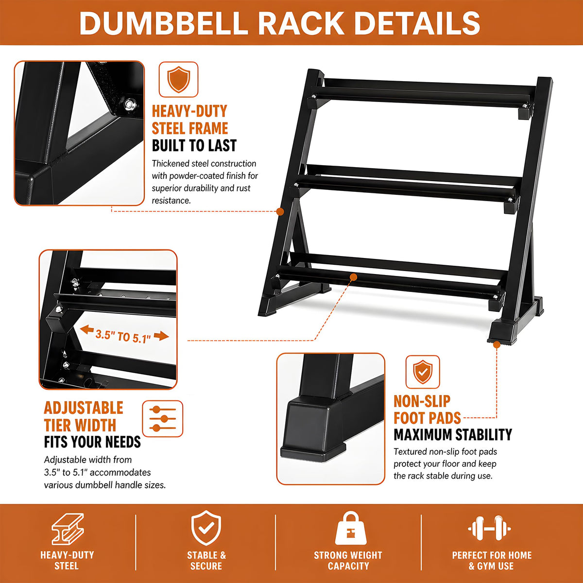 Dumbbell Set with Rack X7680