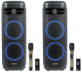 Dual 10" Wireless LED Bluetooth Speaker 2-Pack S6085