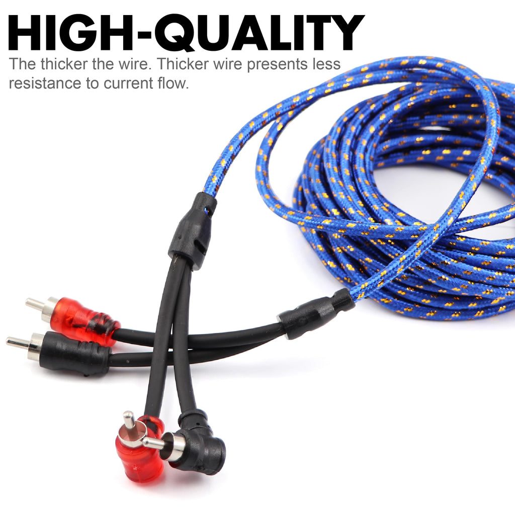 0 Gauge Amp Wiring Kit 3000W with 100A Fuse & RCA Cable F55184