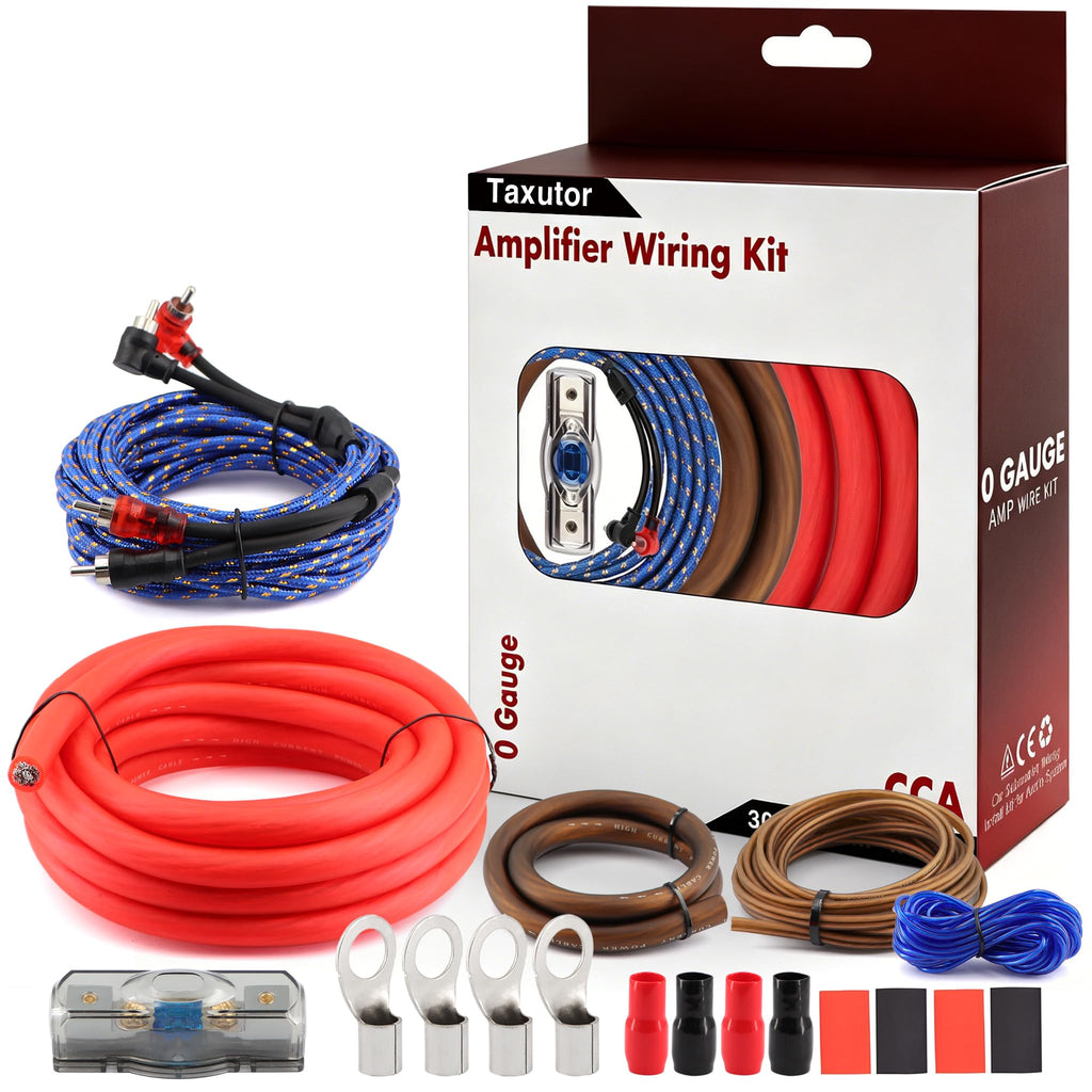 0 Gauge Amp Wiring Kit 3000W with 100A Fuse & RCA Cable F55184