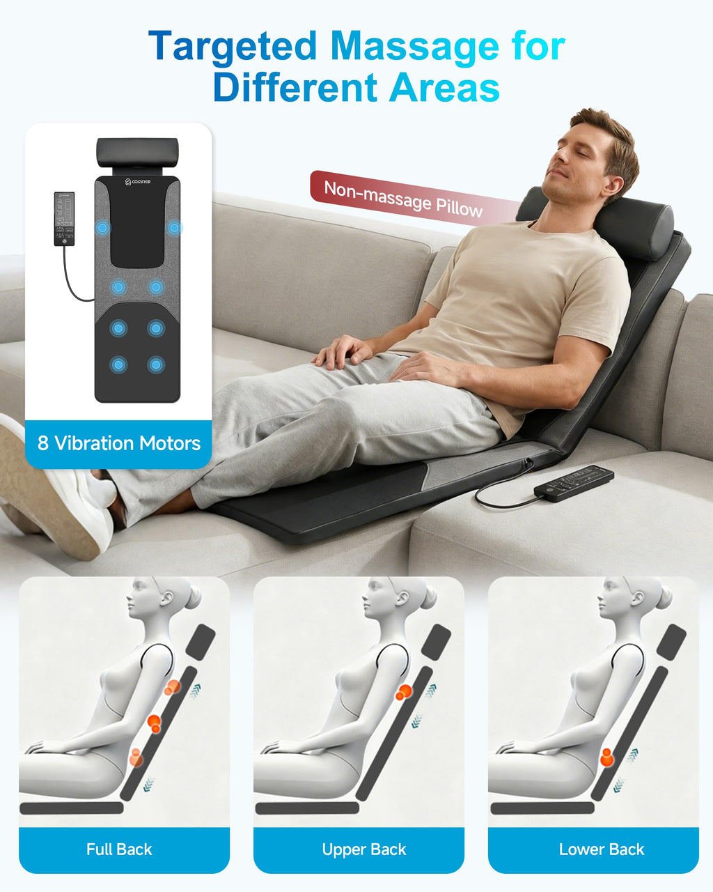 Full Body Massage Mat with Heat T59634