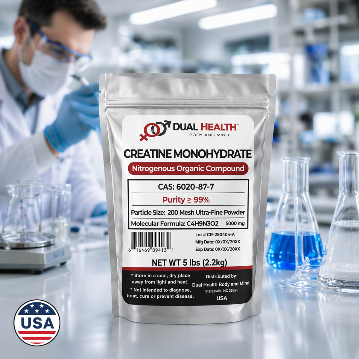 Pure Micronized Creatine Monohydrate Powder 2 lbs O521