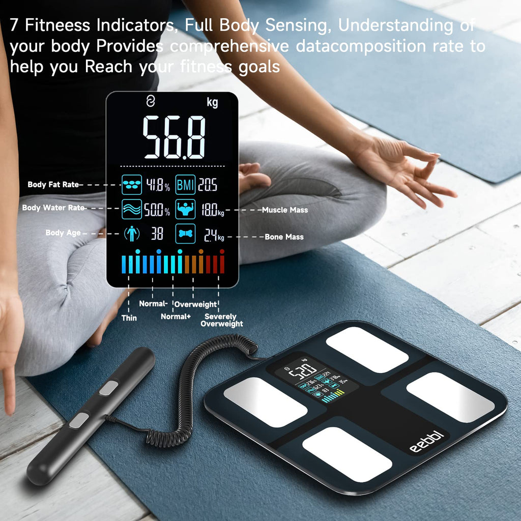 Body Fat Scale with Handheld, Bluetooth Body Composition Monitor 400 lbs L25738