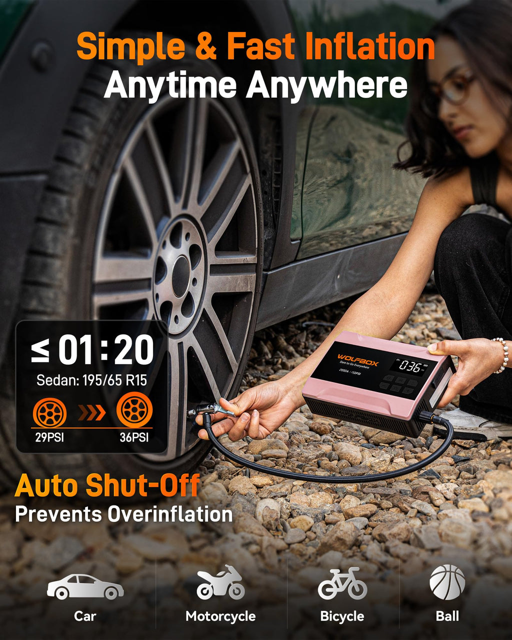 2000A Jump Starter with Air Compressor E95496