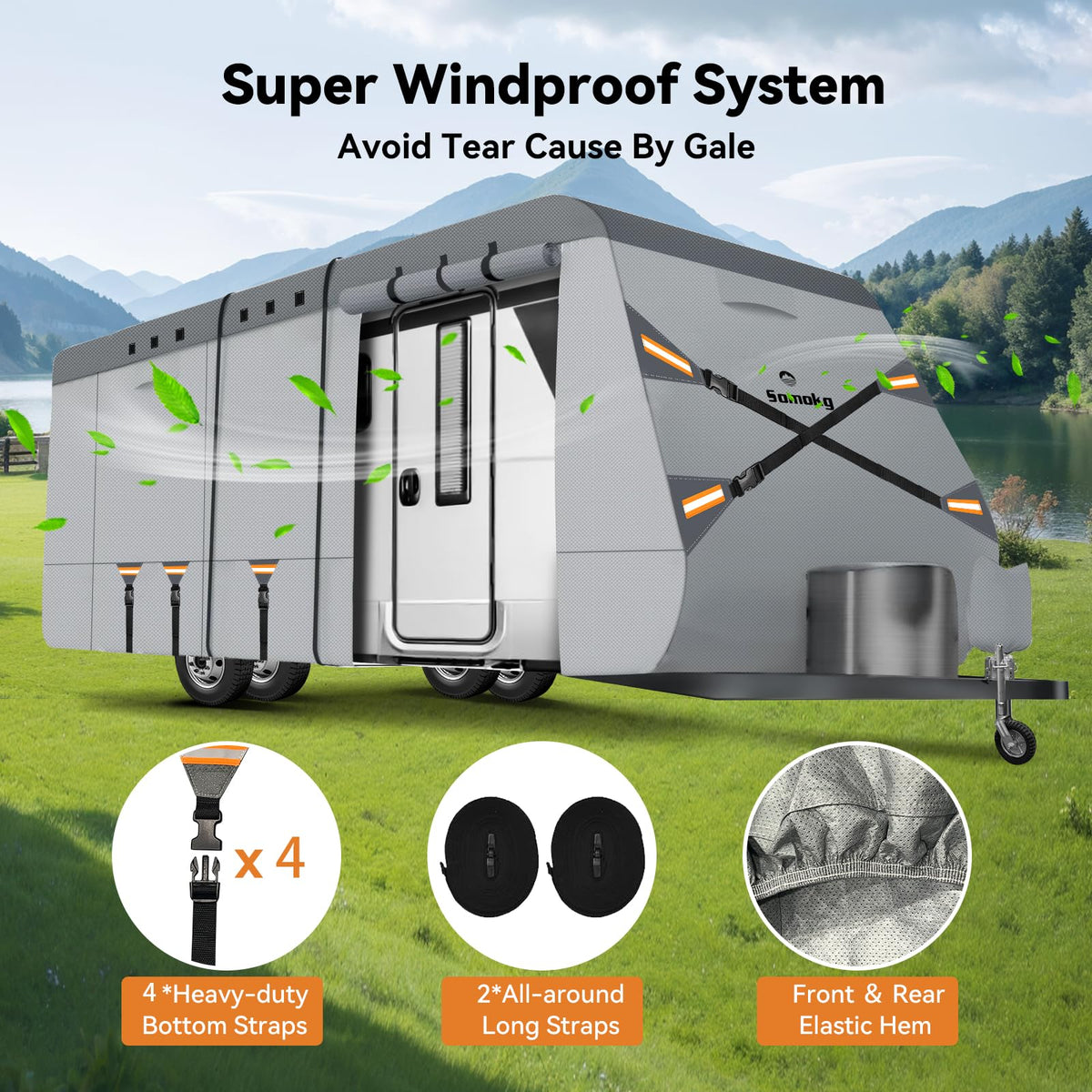 14-16 FT Heavy Duty 8-Layer Camper Cover T52389
