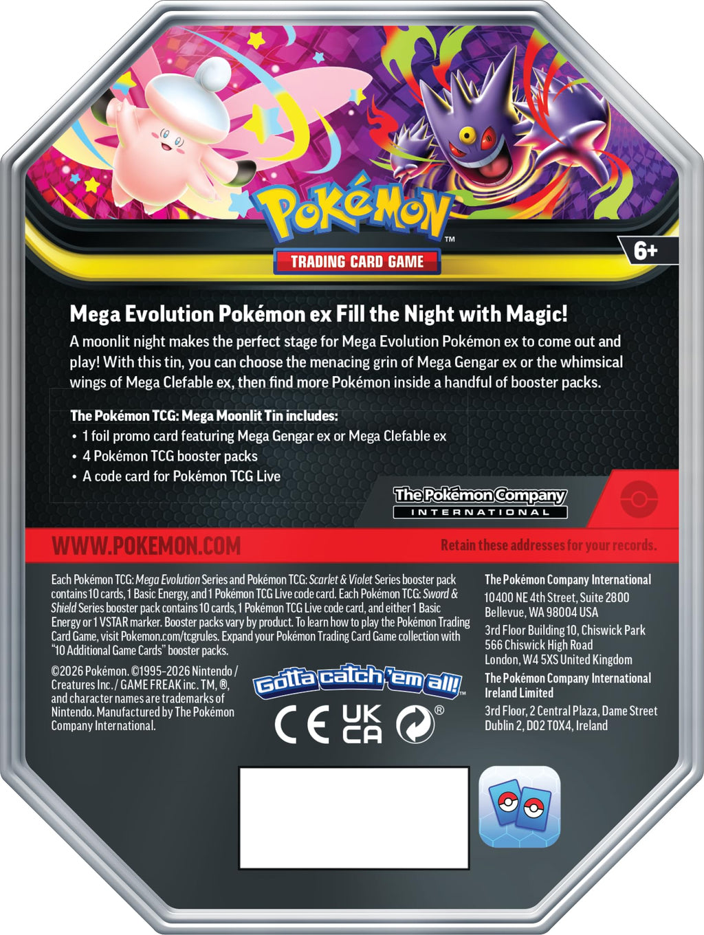 Pokémon TCG Mega Clefable Tin F24396