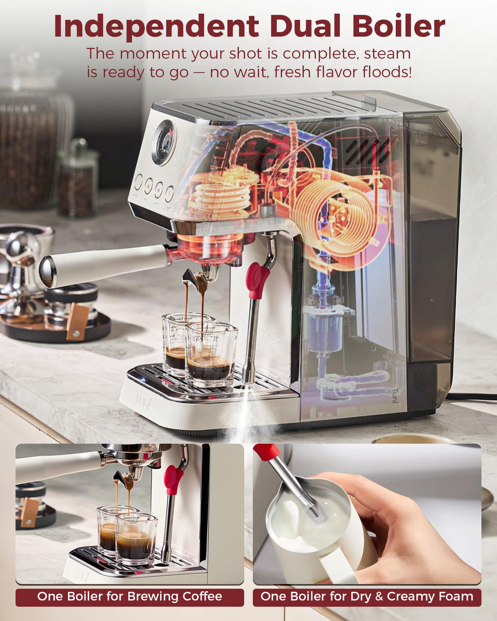 Espresso Machine with Conical Burr Coffee Grinder K4931